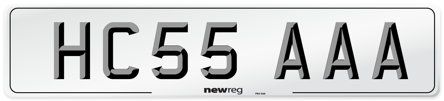 HC55 AAA Number Plate from New Reg